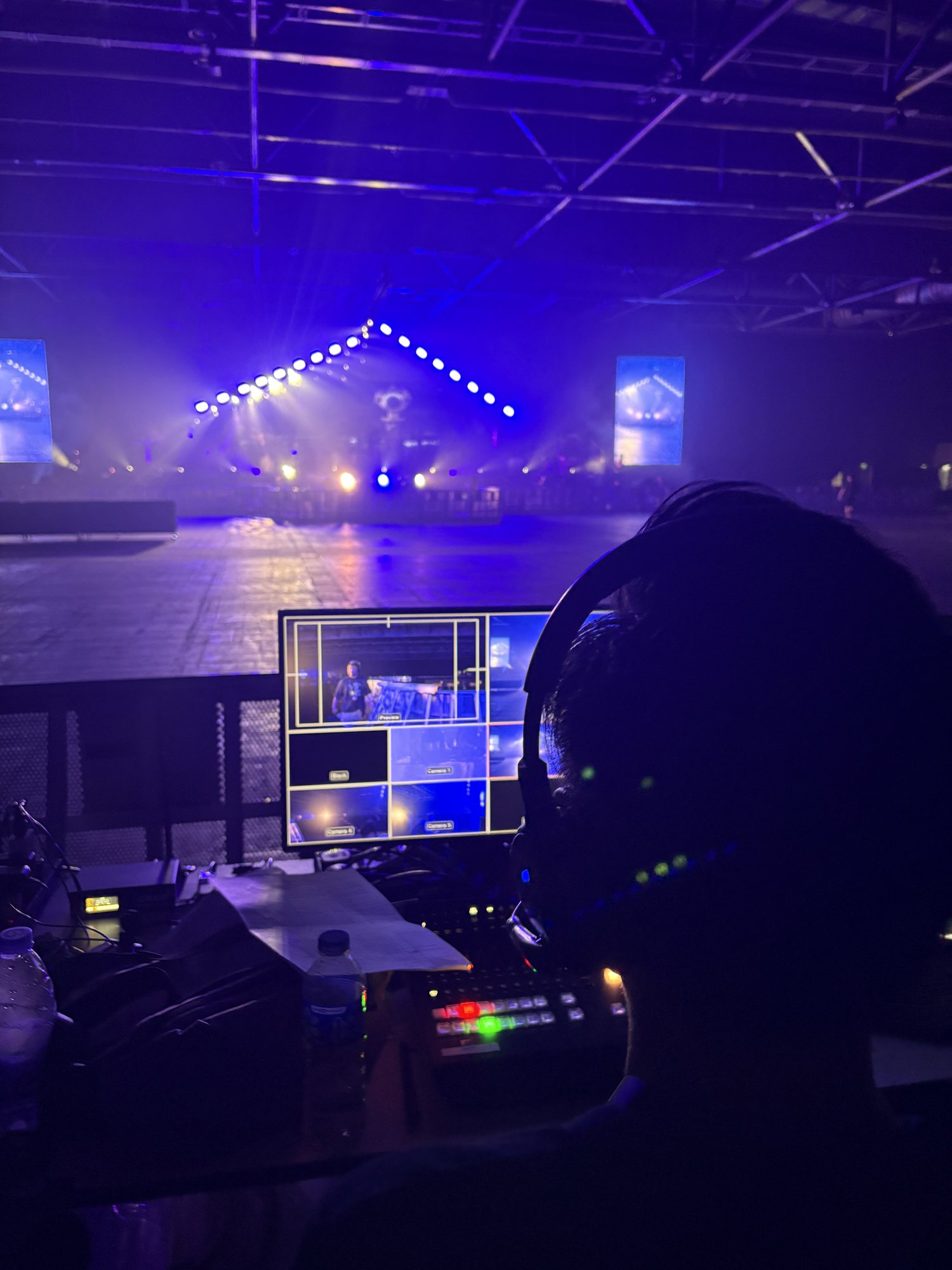 Operator at the vision switcher during a Japanese artist concert at AsiaWorld-Expo